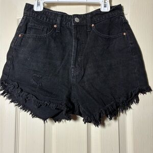 Black Jean Shorts